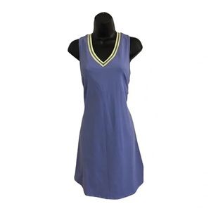 Sincerely Jules periwinkle green trim v-neck active tennis golf dress size M NWT